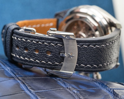 Bespoke Watch Strap in Navy Blue Chevre