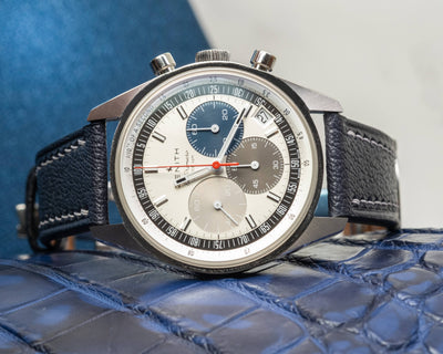 Bespoke Watch Strap in Navy Blue Chevre