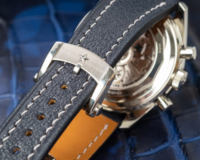 Bespoke Watch Strap in Navy Blue Chevre