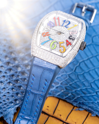 Bespoke Watch Strap in Baby Blue Himalayan Crocodile