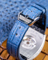 Bespoke Watch Strap in Baby Blue Himalayan Crocodile
