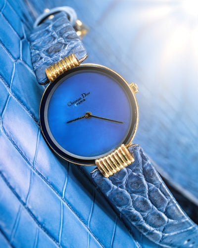 Bespoke Watch Strap in Baby Blue Himalayan Crocodile
