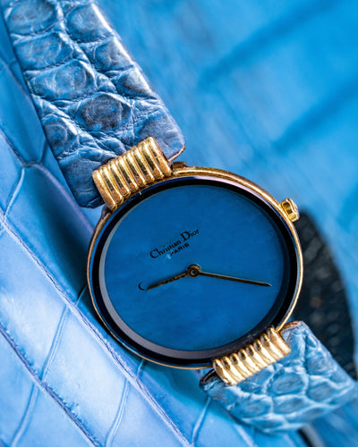 Bespoke Watch Strap in Baby Blue Himalayan Crocodile