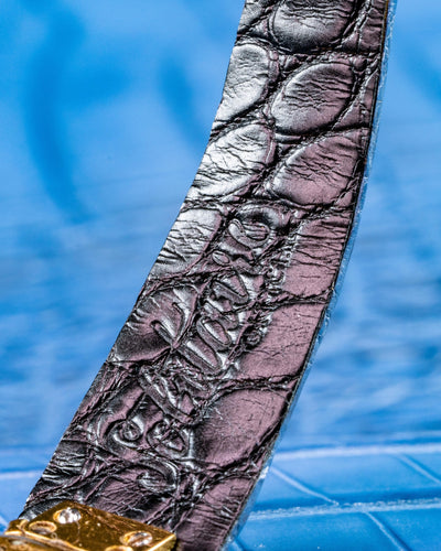Bespoke Watch Strap in Baby Blue Himalayan Crocodile