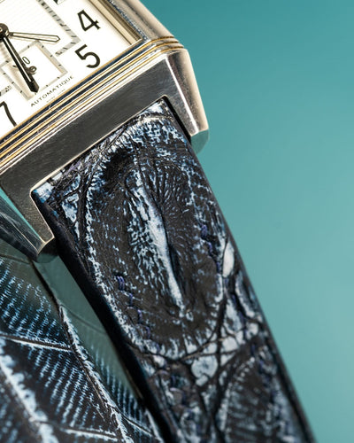 Bespoke Watch Strap in Denim Crocodile