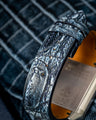Bespoke Watch Strap in Denim Crocodile