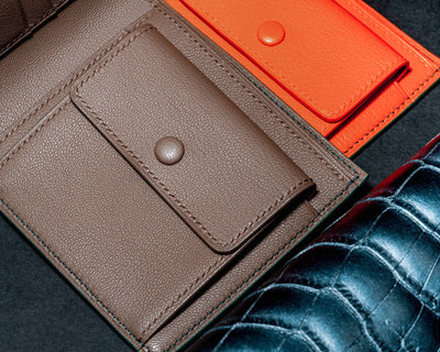 Bespoke Bifold Wallets in Hunter Green Crocodile