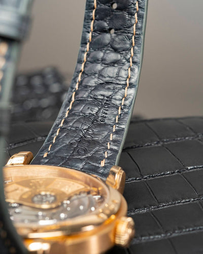Bespoke Watch Strap in Graphite Grey Alligator