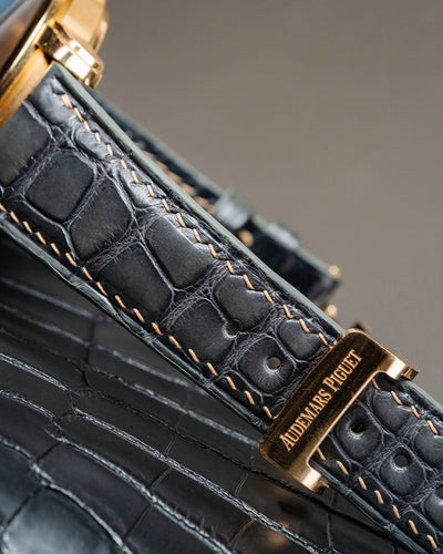 Bespoke Watch Strap in Graphite Grey Alligator