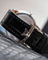 Bespoke Watch Strap in Black Crocodile