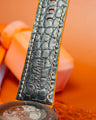 Bespoke Watch Strap in Volcanic Orange Alligator