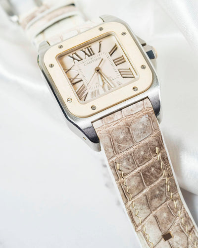 Bespoke Watch Strap in Natural Himalayan Crocodile