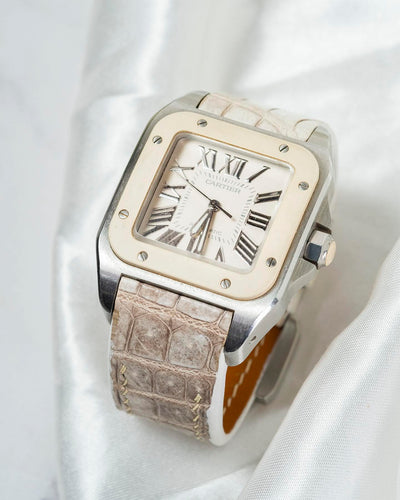 Bespoke Watch Strap in Natural Himalayan Crocodile