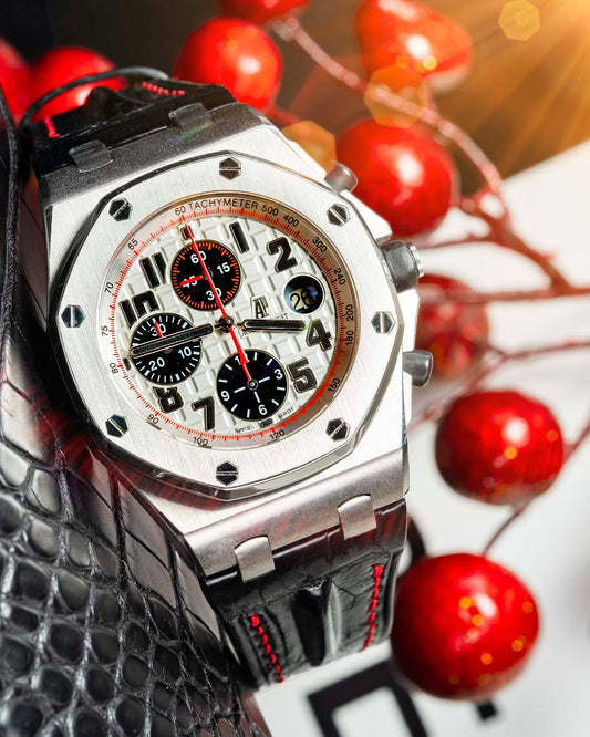 Bespoke Watch Strap in Black Crocodile