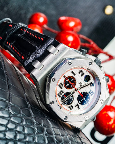 Bespoke Watch Strap in Black Crocodile