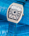 Bespoke Watch Strap in Miami Blue Crocodile