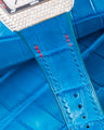 Bespoke Watch Strap in Miami Blue Crocodile