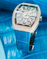 Bespoke Watch Strap in Miami Blue Crocodile