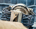 Bespoke Watch Strap in Denim Crocodile