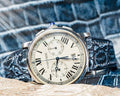 Bespoke Watch Strap in Denim Crocodile
