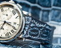 Bespoke Watch Strap in Denim Crocodile