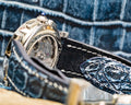 Bespoke Watch Strap in Denim Crocodile