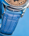 Bespoke Watch Strap in Baby Blue Himalayan Crocodile