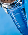 Bespoke Watch Strap in Baby Blue Himalayan Crocodile