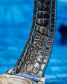 Bespoke Watch Strap in Baby Blue Himalayan Crocodile