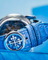 Bespoke Watch Strap in Baby Blue Himalayan Crocodile