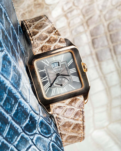 Bespoke Watch Strap in Natural Himalayan Crocodile