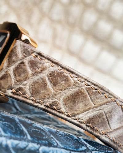 Bespoke Watch Strap in Natural Himalayan Crocodile