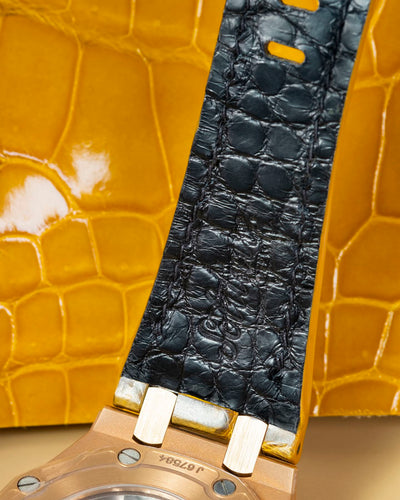 Bespoke Watch Strap in Yellow Himalayan Crocodile