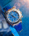Bespoke Watch Strap in Electric Blue Crocodile
