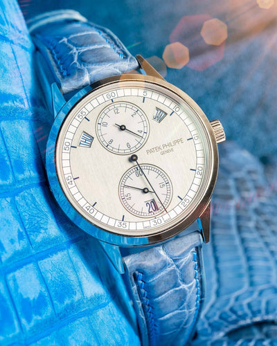 Bespoke Watch Strap in Baby Blue Himalayan Crocodile