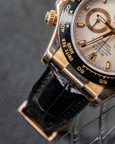 Bespoke Watch Strap in Black Crocodile