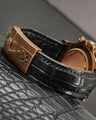 Bespoke Watch Strap in Black Crocodile