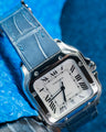 Bespoke Watch Strap in Icy Blue Alligator