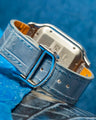 Bespoke Watch Strap in Icy Blue Alligator
