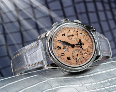 Bespoke Watch Strap in Metallic Silver Alligator