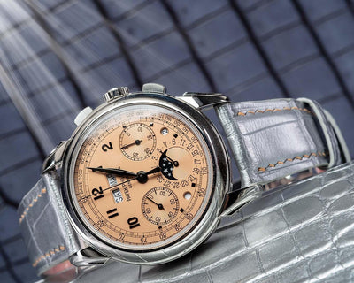 Bespoke Watch Strap in Metallic Silver Alligator