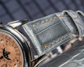 Bespoke Watch Strap in Metallic Silver Alligator