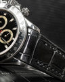 Bespoke Watch Strap in Black Crocodile