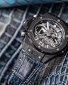 Bespoke Watch Strap in Denim Crocodile