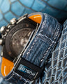 Bespoke Watch Strap in Denim Crocodile