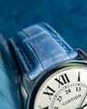 Bespoke Watch Strap in Baby Blue Himalayan Crocodile