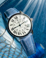 Bespoke Watch Strap in Baby Blue Himalayan Crocodile