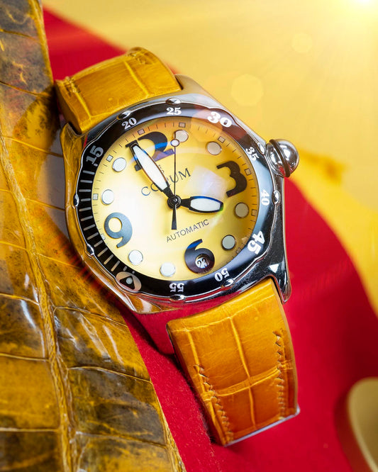 Bespoke Watch Strap in Yellow Crocodile