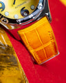 Bespoke Watch Strap in Yellow Crocodile