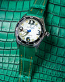 Bespoke Watch Strap in Emerald Green Crocodile